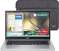 Aspire 3 A314-23P-R3QA Slim Laptop | 14.0" Full HD IPS Display | AMD Ryzen 5 7520U Quad-Core Processor | AMD Radeon Graphics | 8GB LPDDR5 | 512GB NVMe SSD | Wi-Fi 6 | Windows 11 Home,Silver