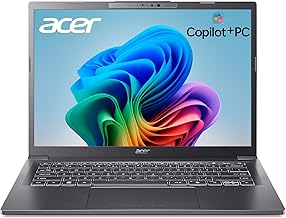 Aspire 14 AI Copilot+ PC | 14" WUXGA Display | Intel Core Ultra 7 Processor 256V | NPU: Up to 47 Tops - GPU: Up to 64 Tops | Intel ARC 140V | 16GB LPDDR5X | 1TB SSD | Wi-Fi 6E | A14-52M-72S0