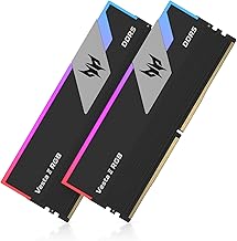Predator Vesta II RGB DDR5 RAM 32GB (16GBx2) 6000MHz CL30 PC5-48000, Intel XMP 3.0 AMD Expo Compatible Computer Memory, Black BL.9BWWR.327