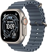 Watch Ultra 3 [GPS + Cellular 49mm] Running & Multisport Smartwatch w/Rugged Titanium Case w/Anchor Blue Ocean Band. Satellite Communications, Advanced Health & Fitness Tracking