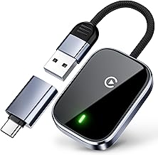 Sponsored Ad - Wireless CarPlay Adapter for iPhone Mini Size Wireless Apple CarPlay Adapter for USB & USB-C/Type-C Plug and Play (Matte Black with Cable)