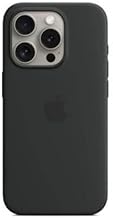 iPhone 15 Pro Silicone Case with MagSafe: Lightweight Phone Case, Wireless Charging Compatible, Smooth Matte Finish; Black