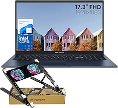 Sponsored Ad - Vivobook 17 Laptop, 17.3" FHD Display, Intel Core i3, 8GB RAM, 512GB PCle SSD, Webcam, Wi-Fi, Bluetooth, HDMI, Windows 11 Home, Quiet Blue, Bundle with PCO Laptop Notebook Cooler