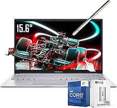 Sponsored Ad - Vivobook 15 Business Laptop, 15.6" FHD Touchscreen Display, Intel 10-Core i7-1355U(5GHz), Backlit Keyboard, Wi-Fi 6E, SonicMaster, Numeric Keypad, Silver, Windows 11 Home(16GB RAM | 2TB