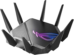 ROG Rapture GT-AXE11000 Tri-band WiFi 6E Extendable Gaming Router, 6GHz Band, 2.5G Port, Triple-level Game Acceleration, VPN Fusion, Subscription-free Network Security, AiMesh Compatible