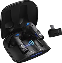 ROG Cetra True Wireless SpeedNova Gaming Earbuds – Dual-Mode (BT, 2.4GHz), Realistic Audio, Dirac Opteo, Bone-Conduction AI Mic, Adaptive ANC, 46Hr Battery, PC, PS5, PS4, Switch, Mobile - Black
