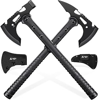 Freelander Tactical Axe 2 Pack, Sharp Tomahawk with Sheath, Portable Tomahawk with Clip and Bottle Opener, Durable Survival Hatchet for Emergency, Hiking and Camping