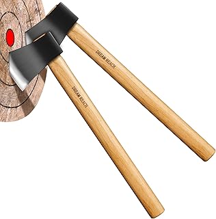 Sponsored Ad - Dream Reach Throwing Axe Set - 2 PCS Professional Hatchets with Wooden Handle, 20.5" Hand Forged Throwing Game Axes for Backyard, Competition