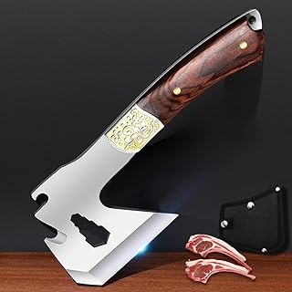 Sponsored Ad - Camping Hatchet Camping Axe Forged High Carbon Steel for Meat Cleaver Axe Outdoor Splitting Wood Great for Axe Throwing, Camping, Survival, Outdoors and Chopping (734F)