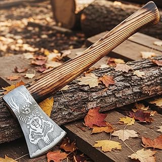 Sponsored Ad - Splitting Axe Camping Chopping Hatchet Viking Tomahawk Battle Hunting Outdoor Solid Wood Handle 9912