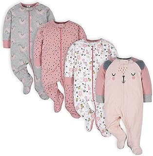 Baby Girls 4 Pack Sleep 'N Play Footie