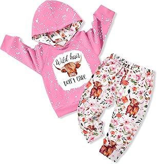 Sponsored Ad - Toddler Baby Girl Clothes Hoodie Sweatshirts Print Pants 2 Piece Outfits Cute Fall Winter Clothing Set
