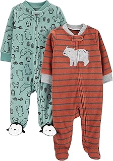 baby-boys 2-pack Fleece Footed Sleep and PlayBaby and Toddler Sleepers