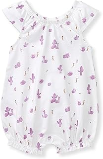 baby-girls Bubble Romper, 100% Organic Cotton One-piece Bubble Shortall and Layette Set Girl Outfit