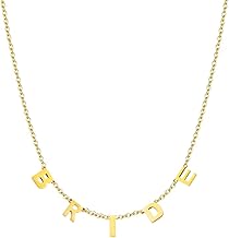 Sponsored Ad - Bride Necklace, Bride To Be Gifts for Bachelorette 18K Gold Plated Necklace for Bachelorette Outfit Accessories
