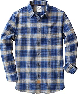 Sponsored Ad - Flannel Shirt for Men 100% Cotton Mens Flannel Shirts Long Sleeve Plaid Soft Casual Button Down Shirt Men