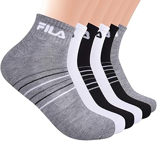 Men's Striped Half Cushion Quarter Socks