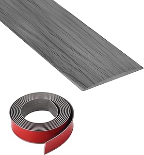Sponsored Ad - Vinyl Floor Transition Strip, Self Adhesive Floor Cover Strips PVC Laminate Threshold Strip Bar Flat Divider Strip for Joining Floor Gaps, Doorways Threshold, Carpet, 2" Wide (Gray Wood