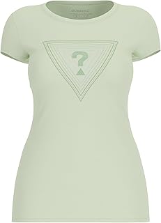 Women's Short Sleeve Eco Glitter Degrade Logo Tee