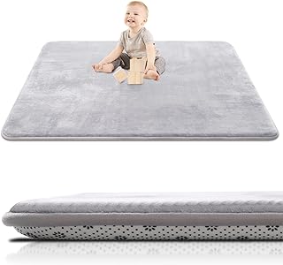 Sponsored Ad - SEPARO Thick Baby Play Mat for Floor,50 x 50 Playpen Mat,Tummy Time Foam Mat,Ultra Soft Support & Plush Feel,Easy Care with Non-Slip Cushioned for Infant,Kids and Toddler Crawling,Grey