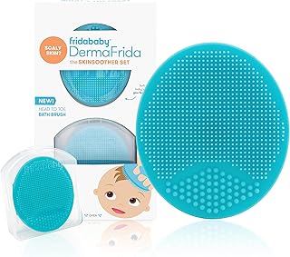 Frida Baby DermaFrida The SkinSoother Baby Bath Brush, Cradle Cap Brush for Babies, Baby Essential for Dry Skin, Cradle Cap Treatment and Eczema, 2 Pack