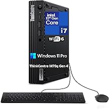ThinkCentre M70q Gen 4 MFF Tiny 1L Mini PC Business Desktop Computer, 13th Gen Intel 16-Core i7-13700T up to 4.9GHz, 32GB DDR4 RAM, 1TB PCIe SSD, WiFi 6, RJ45, HDMI, Windows 11 Pro Vent-HEA