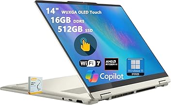 Sponsored Ad - Yoga 7 2-in-1 Copilot+ AI PC Laptop | 14" WUXGA OLED Touch (100% DCI-P3) | AMD Ryzen AI 7 350 (Up to 50 Tops) | 16GB DDR5 512GB SSD | for Creator Business Professional Win11pro w/DLCA A