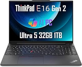 Lenovo ThinkPad E16 Gen 2 Business Laptop (16" FHD+ Anti-Glare, Intel Core Ultra 5 125U (> i7-1355U), 32GB DDR5 RAM, 1TB SSD) Fingerprint, Backlit, Webcam, Ethernet, Win 11 Pro, 2025 AI PC, Black