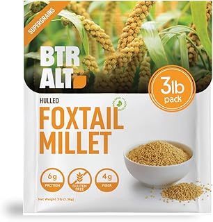Better Alt 3 LBS SUPER PACK Millet Grain, Superfood of the Year 2023, Gluten Free Millet Seed, Hulled Whole Grain, Foxtail Millet, High Protein, Alternative to Rice, VACUUM SEALED