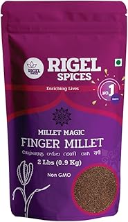 Rigel Spices Finger Millet | 2lbs resealable pack | Kezhvaragu | Non GMO | Gluten Free | Rich in fiber