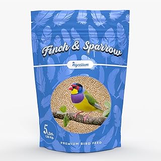 Mycelium Premium Millet – Organic, Non-GMO, High Nutritional Value Bird Food for Finches and Sparrows Sourced from Local USA Farms, Sustainable Farming, 5 lbs