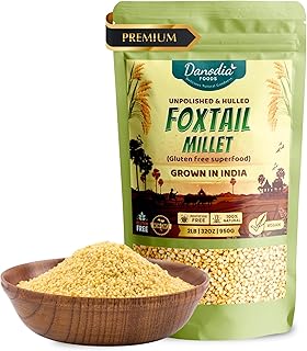 Sponsored Ad - Danodia Foods Organic Foxtail Millet (Hulled, Unpolished) – 2 lbs (950g) | Gluten-Free, Yellow Whole Grain Superfood | Low GI, High Fiber & Protein | Healthy Rice Alternative for Super 