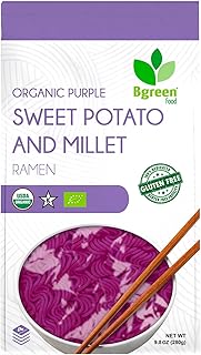 Big Green Organic Food- Organic Purple Yam & Millet Ramen, Premium Ube, Gluten-Free, Vegan (I Pack)