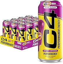 Cellucor C4 Energy Drink x Grape Popsicle, Carbonated Sugar Free Pre Workout Performance Drink with no Artificial Colors or Dyes, 16 Oz, Pack of 12