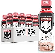 Sponsored Ad - Muscle Milk Genuine Shake, Strawberry, 11.16 Fl Oz Bottles (Pack of 12)