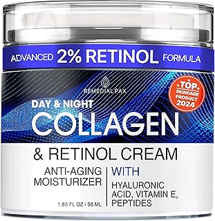 Sponsored Ad - Collagen Face Cream with Retinol & Hyaluronic Acid – Anti Aging Moisturizer for Women & Men, Firming Day & Night Cream for Wrinkles, Hydrating Facial Lotion for All Skin Types