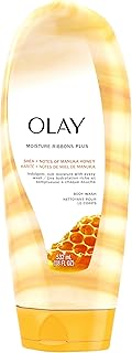 Body Wash for Women, Moisture Ribbons Plus, Deep Conditioning & Moisturizing Formula, Long Lasting Smooth Soft Skin, For All Skin Types, Shea Butter & Manuka Honey Scent, 18 fl oz