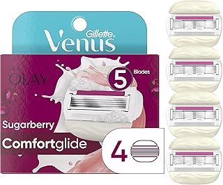 ComfortGlide plus Olay Sugarberry Women's Razor Blade Refills, 4 Count