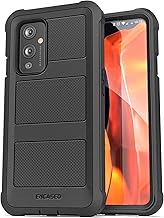 Falcon Armor Designed for OnePlus 9 Case with Screen Protector, Protective Full Body Cover with Built-in Screen Guard (Black) (OnePlus 9)
