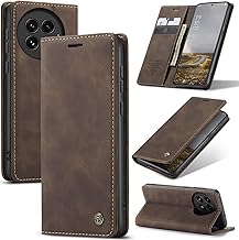 for OnePlus 13 Case, Flip Wallet Leather Case with Card Holder Magnetic Closure Shockproof Kickstand Protective Phone Cases Cover for OnePlus 13, Coffee