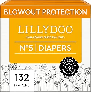Sponsored Ad - Baby Diapers - Size 5 (24-35 lbs), Monthly Supply (132 Count), Leak Protection, Skin-Friendly, Ultrasoft, Perfume- & Chlorine-Free, Hypoallergenic, Dermatologist Tested, Oeko-TEX®