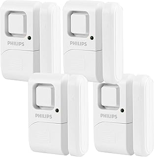 Personal Security Window and Door Alarm, 4 Pack, DIY Protection, Burglar Alert, Wireless, Chime/Alarm, Easy Installation, Ideal for Home, Garage, Apartment, RV and More, LRM3320W/27
