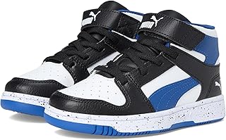 Unisex-Child Rebound Layup Mid Hook and Loop Shoes Sneaker