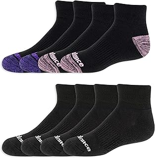 Sponsored Ad - Girls Performance Cushioned Low Cut Socks - 8 Pairs - Breathable Mesh Arch Support