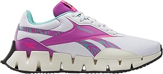 Women's Zig Dynamica STR Sneaker, Footwear White/Vintage Chalk/Purple Rave, 9.5