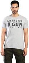 Made Like A Gun Men’s Crew Neck T-Shirt Stylish Biker Tee Comfortable Motorcycle Shirt Casual Riding Apparel
