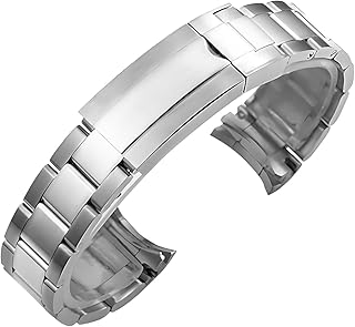 Replacement Stainless Steel Watch Strap For Rolex GMT Datejust Submariner Watchband Male Antirust Solid Stainless Curved Interface Steel Strap