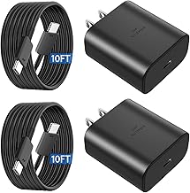 45W Samsung Super Fast Phone Charger, USB C Fast Charger Samsung Charge Fast Charging Cord Samsung Galaxy S25 S24 Ultra Charge 10FT Type C Charging Cable for Samsung Galaxy S25 Ultra/S25/S24/S23/S22