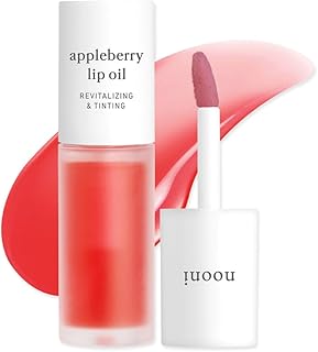 Korean Lip Oil - Appleberry | Long-Lasting, Moisturizing, Plumping, Revitalizing for Dry Lips, Waterproof, No Peel Off, Hydrating, Nourishing Crystal Clear, 0.12 FL Oz