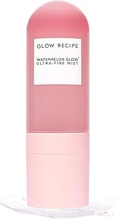 Watermelon Glow Facial Spray + Hydrating Mist - Ultra-Fine Face Mist with Hyaluronic Acid + Hibiscus AHA to Refresh Dry Skin & Enhance Dewy Makeup - Suitable for All Skin Types (75ml)